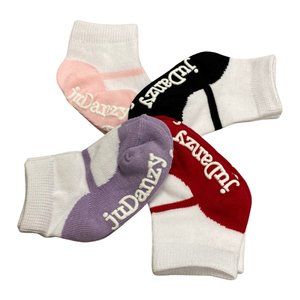 JuDanzy Mary Jane Socks for baby & Toddler girls Red, Black, Pink, Purple- Grips